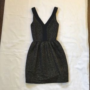 Aqua Dress Black with gold sparkle size S
